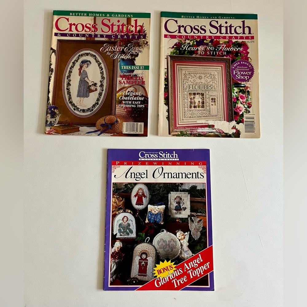 Better Homes & Garden Cross Stitch and Country Crafts Mag - Set of 3 1996